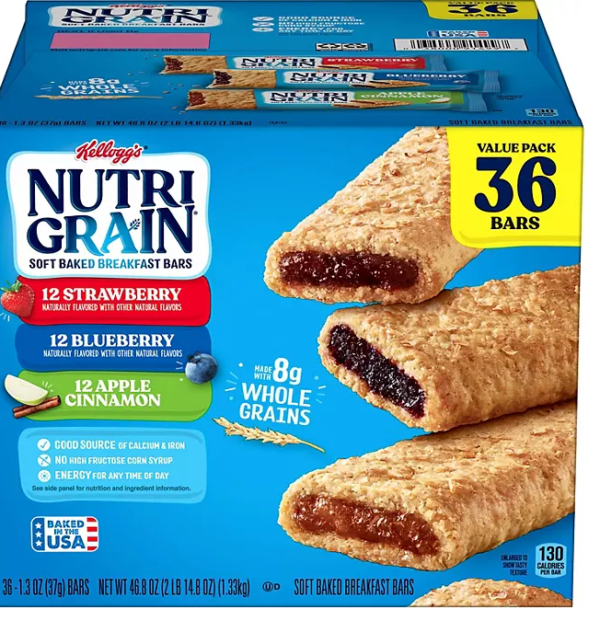 Nutri-Grain Bars Variety Pack, 1.3 oz., 36 pk.
