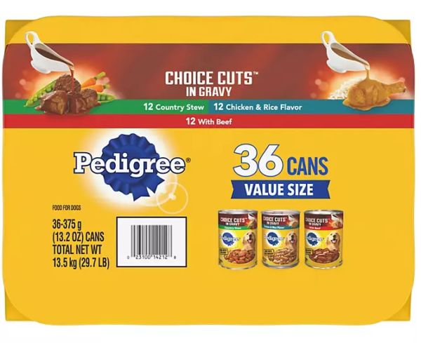 Pedigree Variety Pack, Choice Cuts in Gravy Dog Food, 13.2 oz., 36 ct. - Image 2