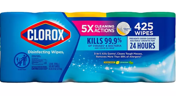 Clorox Disinfecting Cleaning Wipes, Variety Pack, 5 ct., 425 wipes