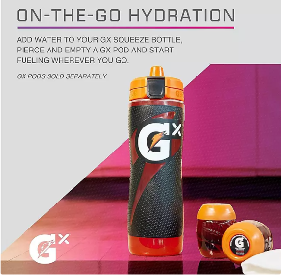 Gatorade GX 30 oz. Water bottles, 2 Pack (Choose Color) - Image 2